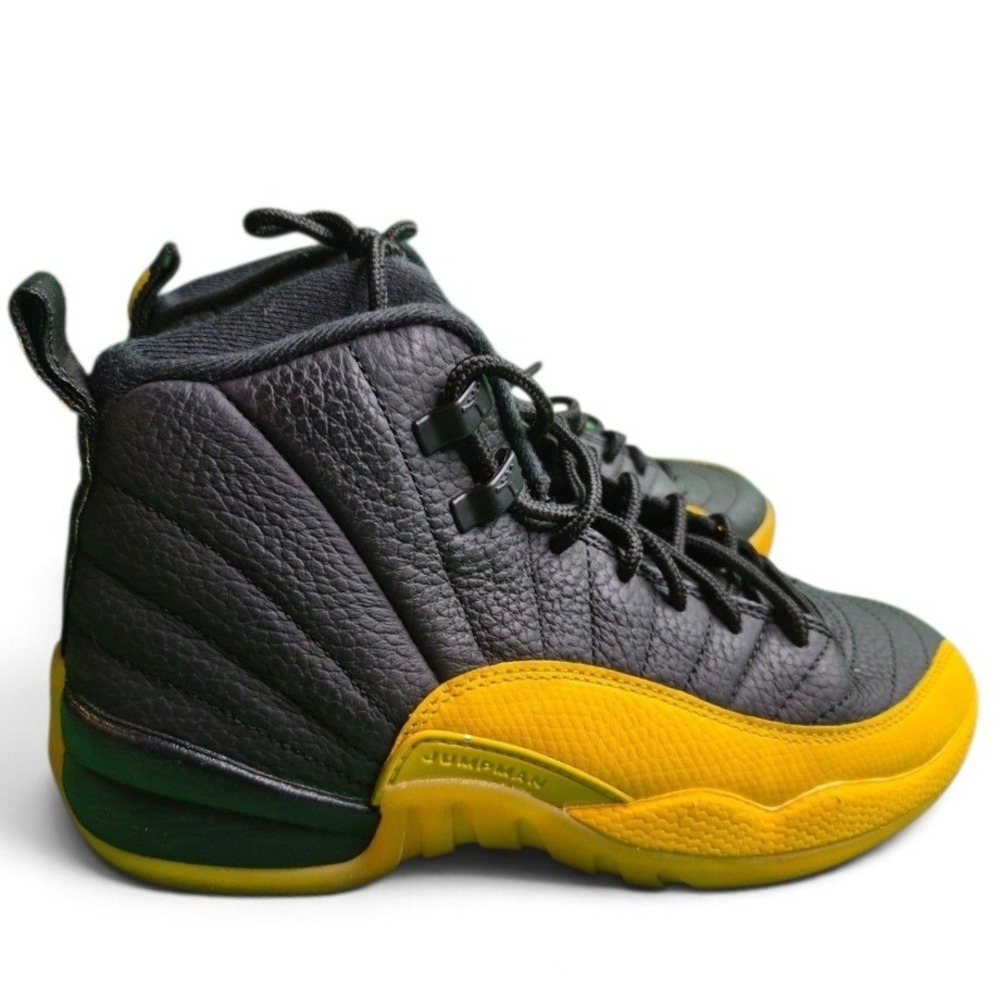 Jordan Air Jordan 12 Kids 5.5Y Black Gold Excellent Retro 153265-070 - Picture 2 of 5